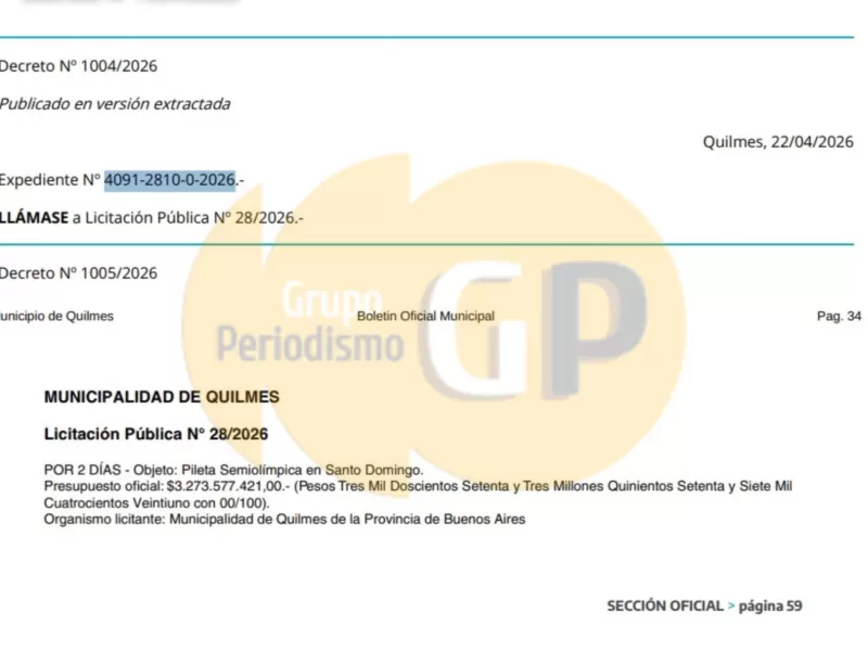 Mientras Quilmes enfrenta reclamos por basura e inseguridad, Eva Mieri destinar&aacute; m&aacute;s de 3.273 millones de pesos en una pileta