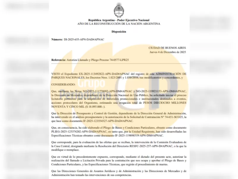 En plena crisis ambiental, la administraci&oacute;n libertaria autoriz&oacute; un gasto millonario en art&iacute;culos recreativos