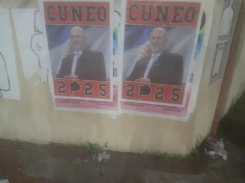Sin partido, pero con afiches: la sorpresiva campaña de Cúneo