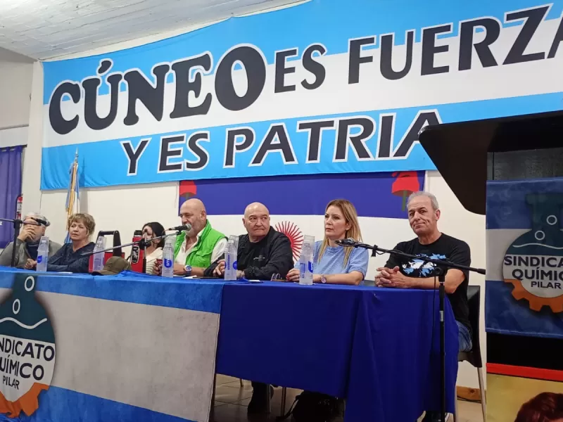 Santiago Cúneo lanzó su campaña como candidato a diputado nacional en el Sindicato de Químicos de Pilar