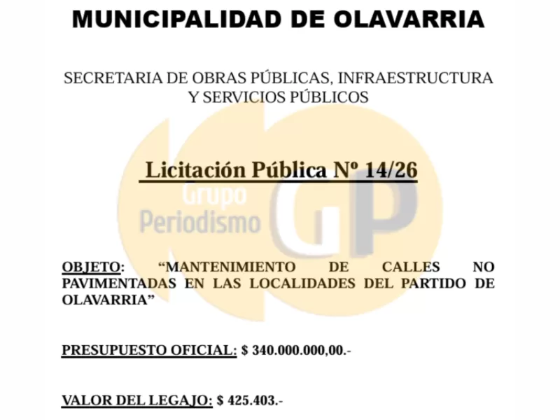 Olavarr&iacute;a destinar&aacute; 680 millones de pesos para nivelar calles de tierra y el plan de Wesner vuelve a recibir cr&iacute;ticas