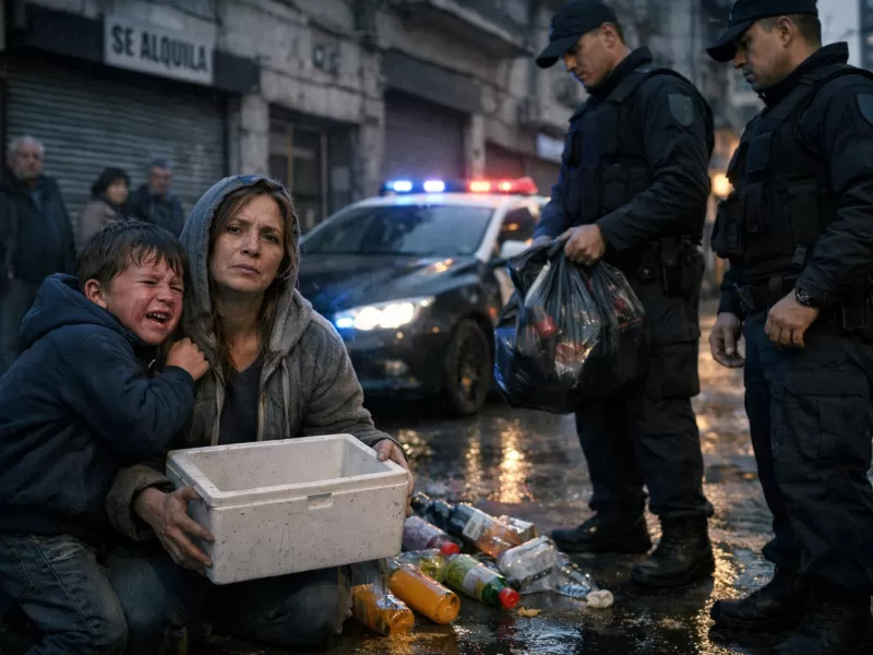 L&aacute;grimas que se convierten en bronca: la polic&iacute;a de Jorge Macri le rob&oacute; los jugos a una vendedora