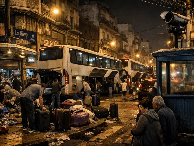Micros ilegales entran, paran y se van en Once mientras Jorge Macri mira para otro lado