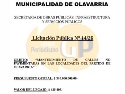 Olavarr&iacute;a destinar&aacute; 680 millones de pesos para nivelar calles de tierra y el plan de Wesner vuelve a recibir cr&iacute;ticas