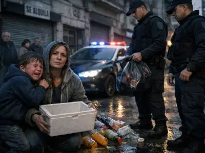 L&aacute;grimas que se convierten en bronca: la polic&iacute;a de Jorge Macri le rob&oacute; los jugos a una vendedora