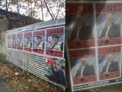 Sin partido, pero con afiches: la sorpresiva campaña de Cúneo