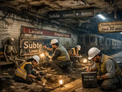 Entre f&oacute;siles y filtraciones, Jorge Macri gestiona un subte digno de arqueolog&iacute;a urbana