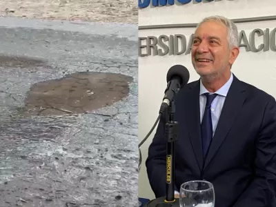 Inoperancia municipal en La Plata: el r&iacute;o fantasma de Gonnet que se come la calle y nadie aparece a taparlo